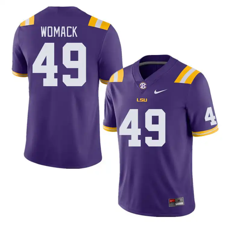 Men's LSU Tigers Da'Shawn Womack #49 Purple NCAA Football Jersey